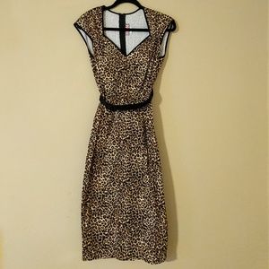 Pinup Couture rockabilly retro leopard dress